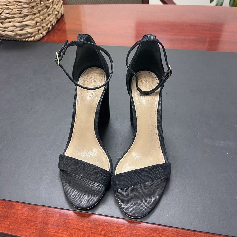 Vince Camuto Black Strappy Heels